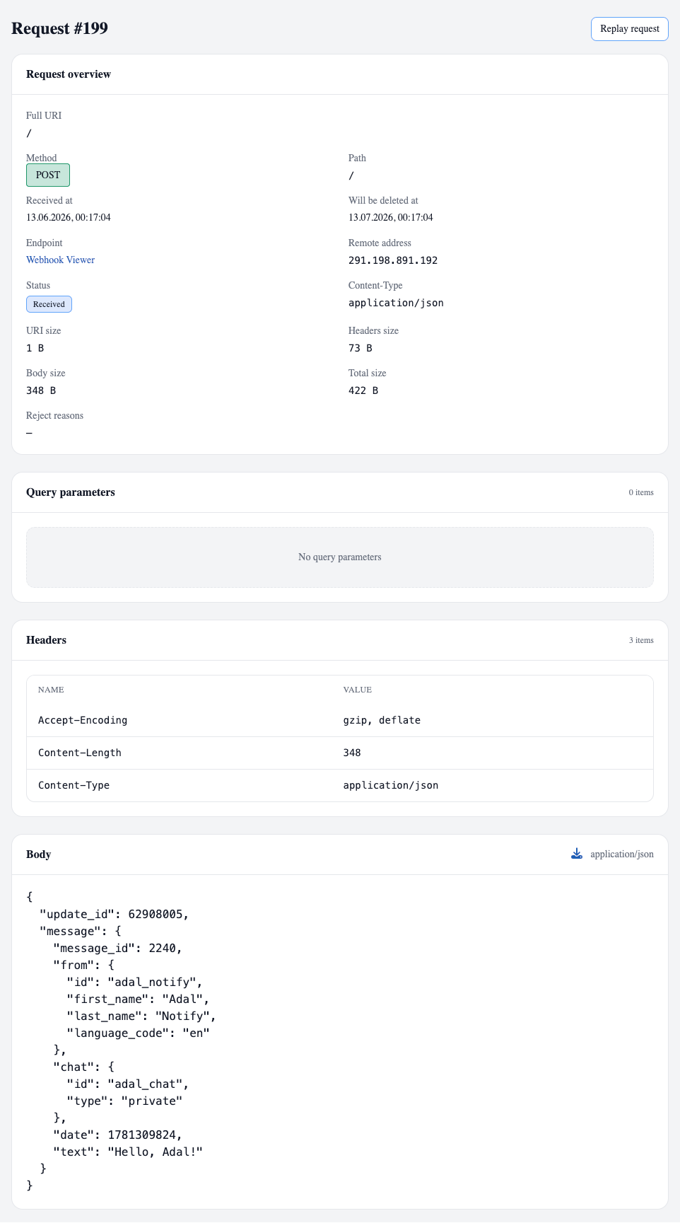 When you just need to inspect a webhook