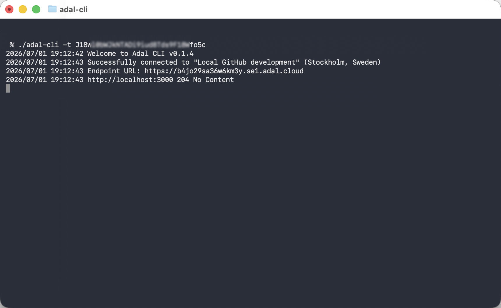 Adal - CLI connection